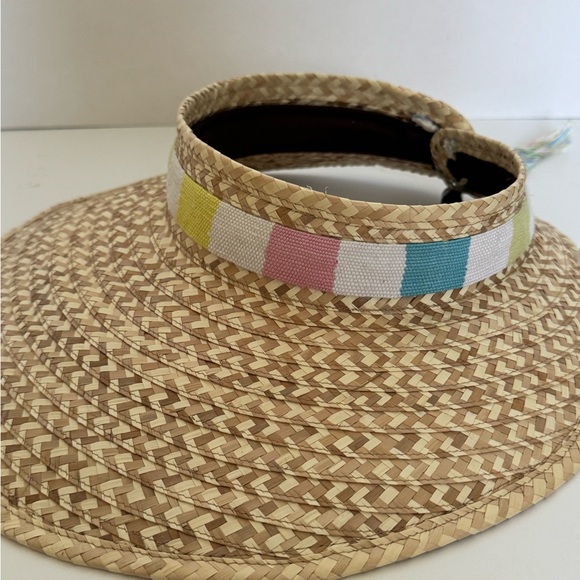Colorful Striped Straw Visor main image 3